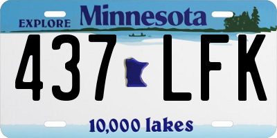 MN license plate 437LFK