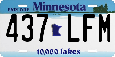 MN license plate 437LFM