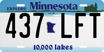 MN license plate 437LFT