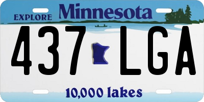MN license plate 437LGA