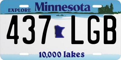 MN license plate 437LGB