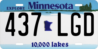 MN license plate 437LGD