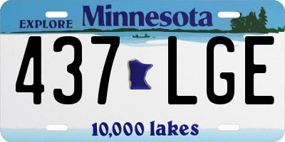 MN license plate 437LGE