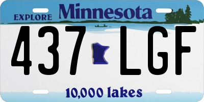 MN license plate 437LGF