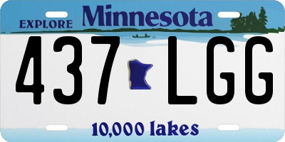 MN license plate 437LGG