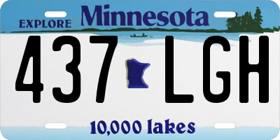 MN license plate 437LGH