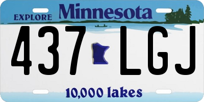 MN license plate 437LGJ