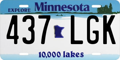 MN license plate 437LGK