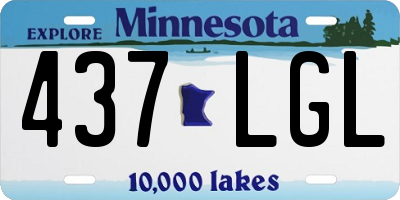 MN license plate 437LGL