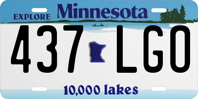MN license plate 437LGO
