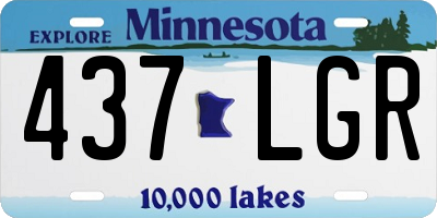 MN license plate 437LGR