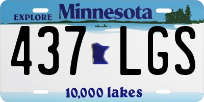 MN license plate 437LGS