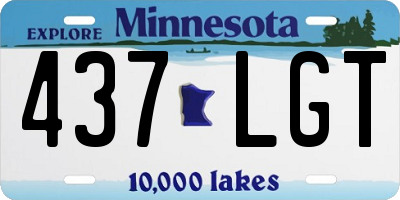 MN license plate 437LGT