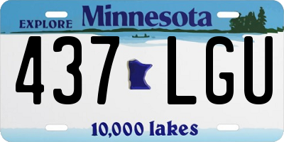 MN license plate 437LGU