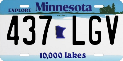 MN license plate 437LGV