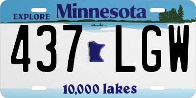 MN license plate 437LGW