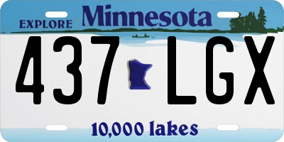 MN license plate 437LGX