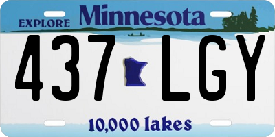 MN license plate 437LGY