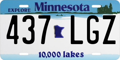 MN license plate 437LGZ