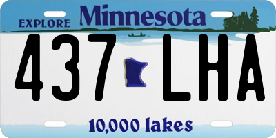 MN license plate 437LHA