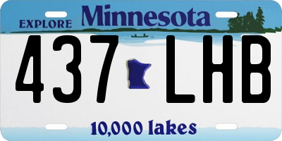 MN license plate 437LHB