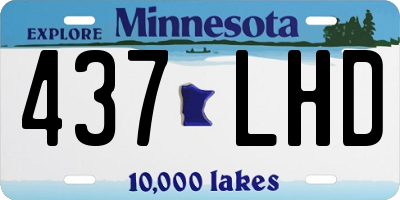MN license plate 437LHD