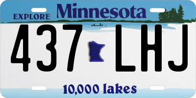 MN license plate 437LHJ