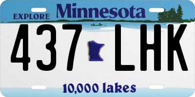MN license plate 437LHK