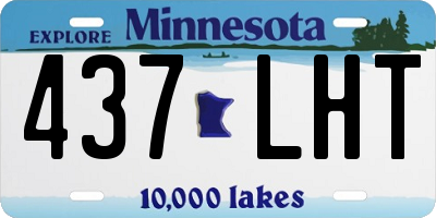 MN license plate 437LHT
