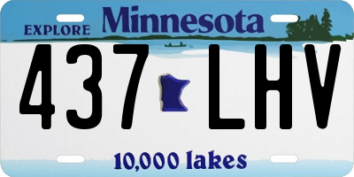 MN license plate 437LHV