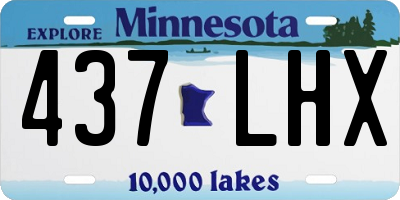 MN license plate 437LHX