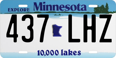 MN license plate 437LHZ
