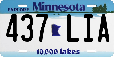 MN license plate 437LIA