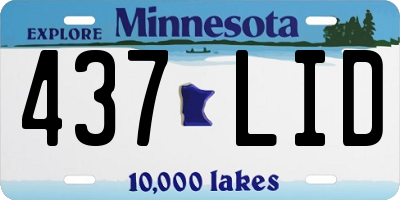 MN license plate 437LID