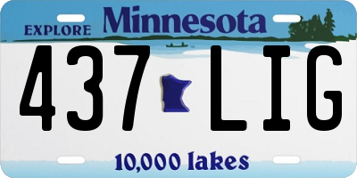 MN license plate 437LIG