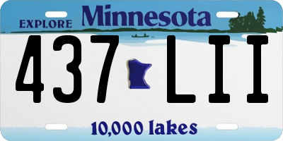MN license plate 437LII