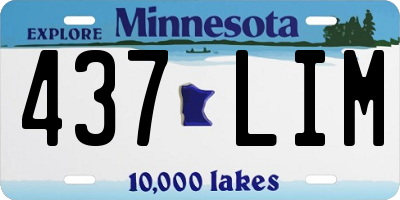 MN license plate 437LIM