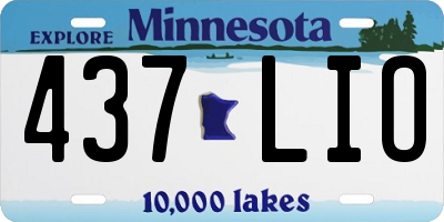 MN license plate 437LIO