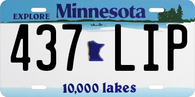 MN license plate 437LIP