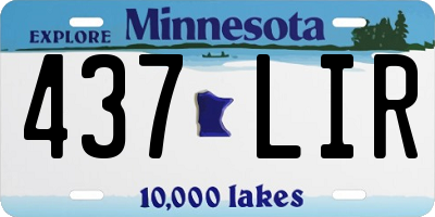 MN license plate 437LIR