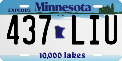 MN license plate 437LIU