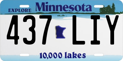 MN license plate 437LIY