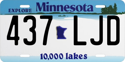 MN license plate 437LJD
