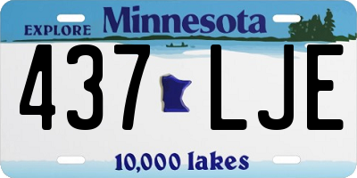 MN license plate 437LJE
