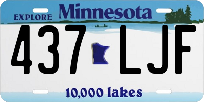 MN license plate 437LJF