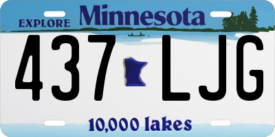 MN license plate 437LJG