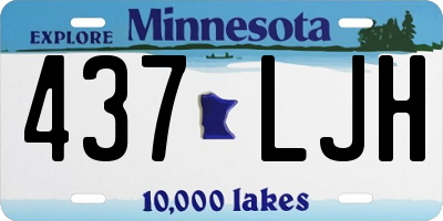 MN license plate 437LJH