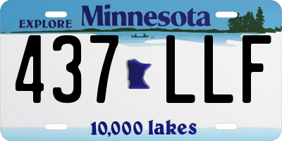 MN license plate 437LLF