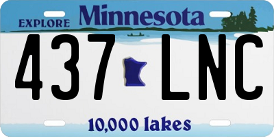 MN license plate 437LNC