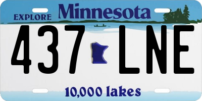 MN license plate 437LNE